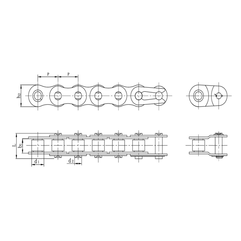 Прецизионные роликовые цепи с коротким шагом из нержавеющей стали