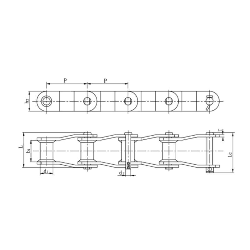 Сварные стальные коленчато-звеньевые мельничные цепи